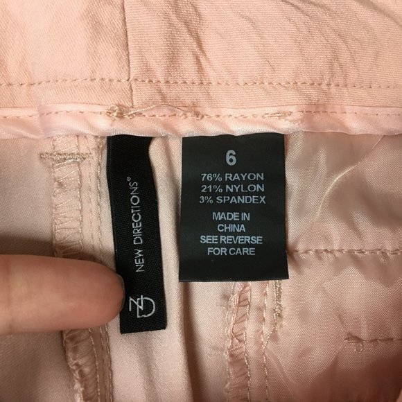 New Directions Jeans 6 28 Pants Mid Rise Straight Leg Solid Pink Stretch Casual - Picture 8 of 12